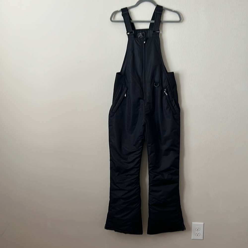 Arctic Quest Womens Insulated Water Resistant Ski Snow Bib Pants black size s